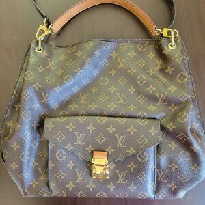 Louis Vuitton Monogram Metis Two Way Hobo Shoulder Handbag